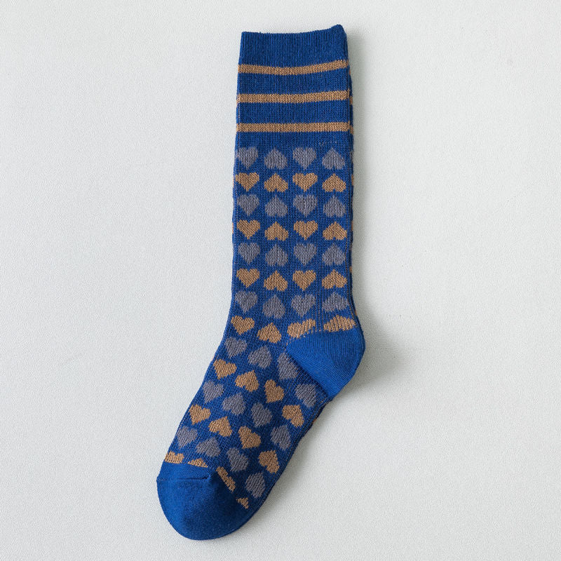 Hong Kong and Taiwan British Style Calf Socks Mori Harajuku Complex Long Socks - WAlMYe #