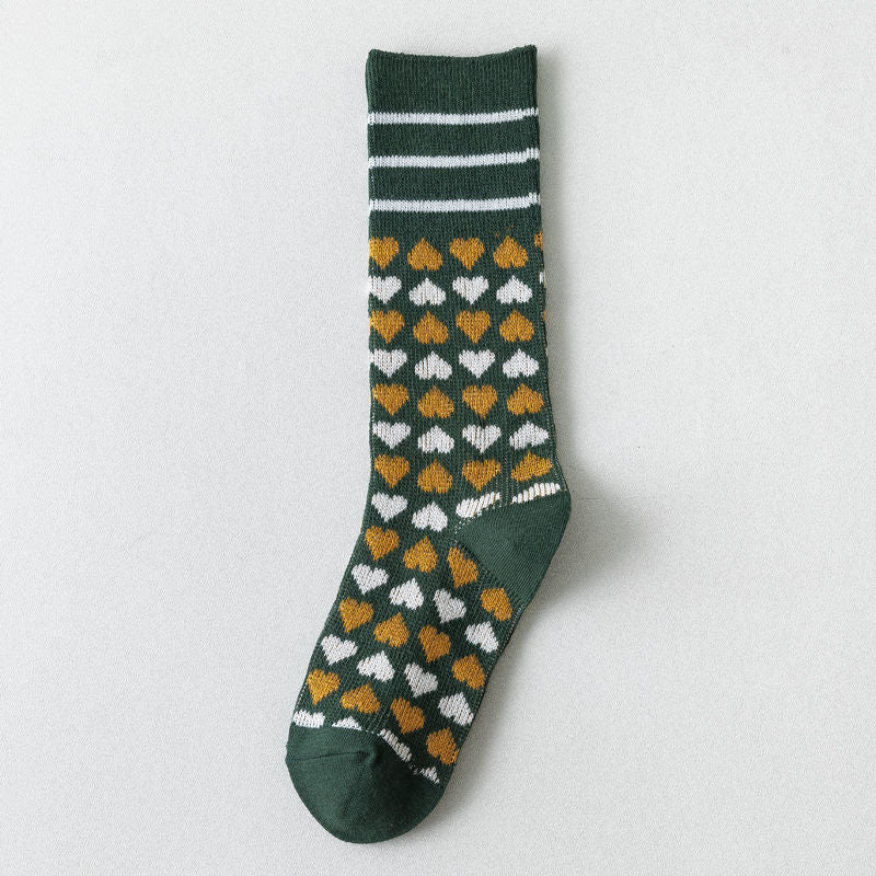 Hong Kong and Taiwan British Style Calf Socks Mori Harajuku Complex Long Socks - WAlMYe #