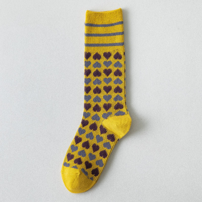 Hong Kong and Taiwan British Style Calf Socks Mori Harajuku Complex Long Socks - WAlMYe #