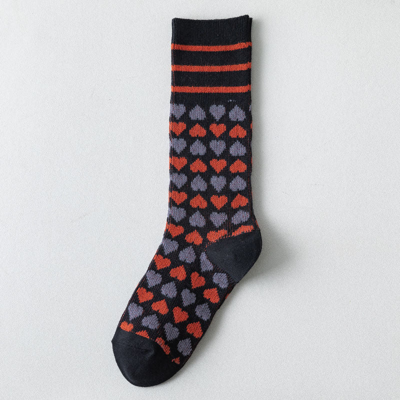 Hong Kong and Taiwan British Style Calf Socks Mori Harajuku Complex Long Socks - WAlMYe #