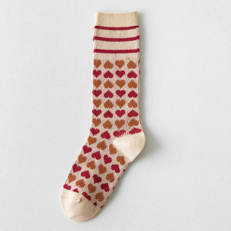 Hong Kong and Taiwan British Style Calf Socks Mori Harajuku Complex Long Socks - WAlMYe #
