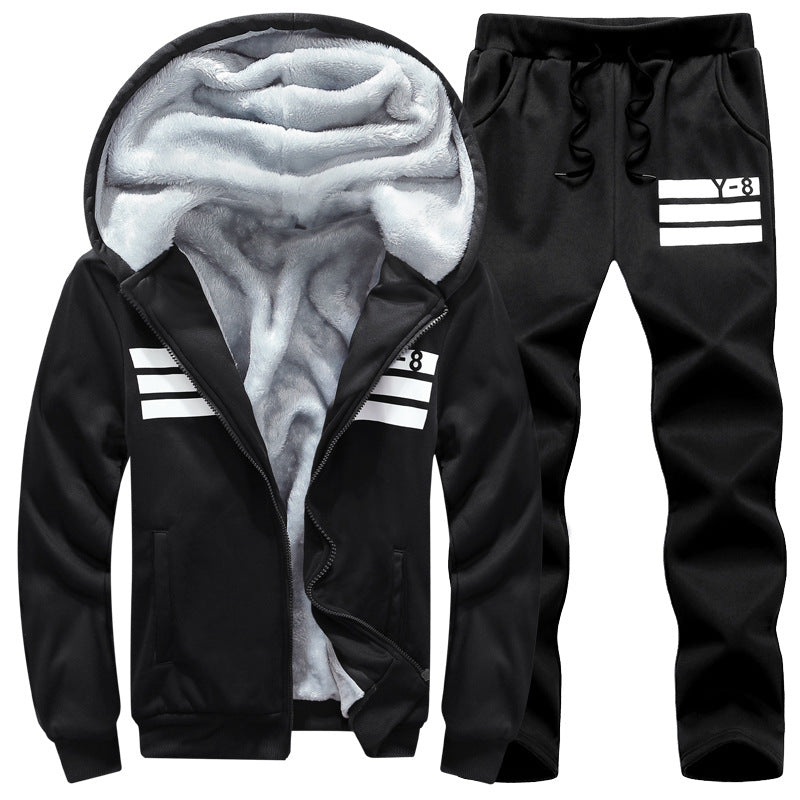 Men's Sports Suit Casual Men's Clothing Plus Velvet Padded Coat - WAlMYe #