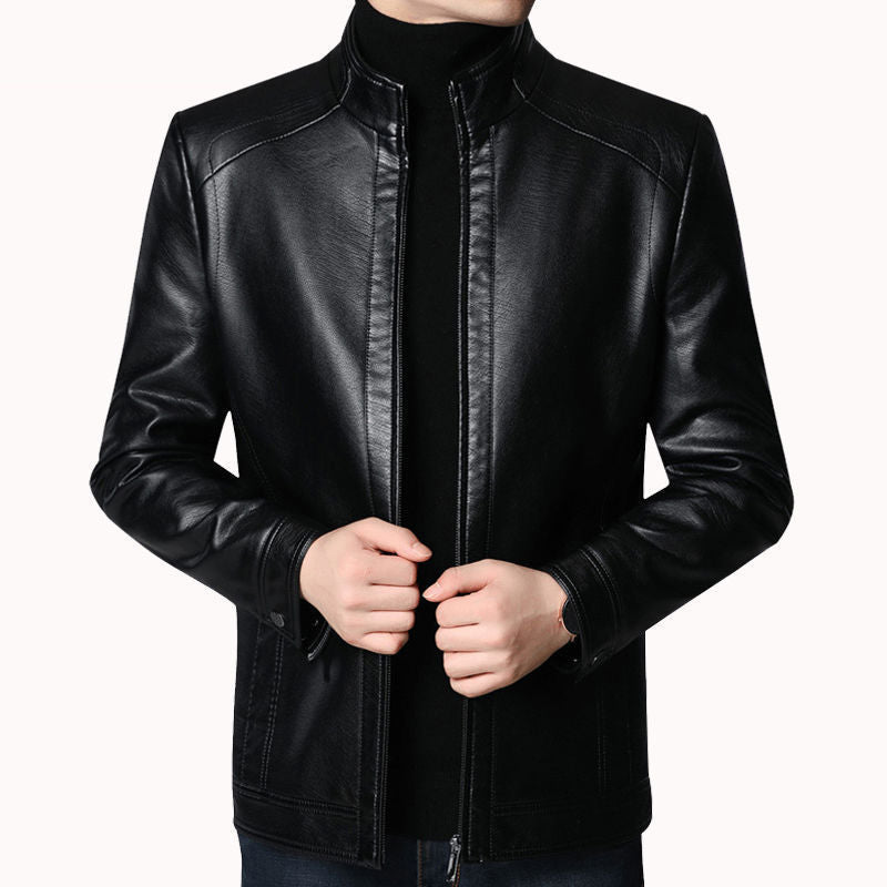 Middle-Aged And Elderly Men's Leather Jackets