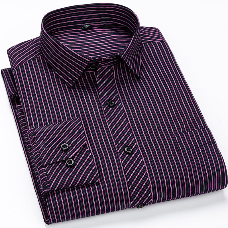 Men's Pinstripe Long-Sleeved Comfortable Shirt - WAlMYe #