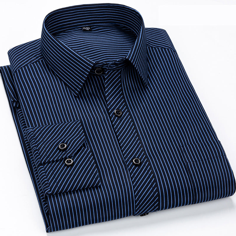 Men's Pinstripe Long-Sleeved Comfortable Shirt - WAlMYe #