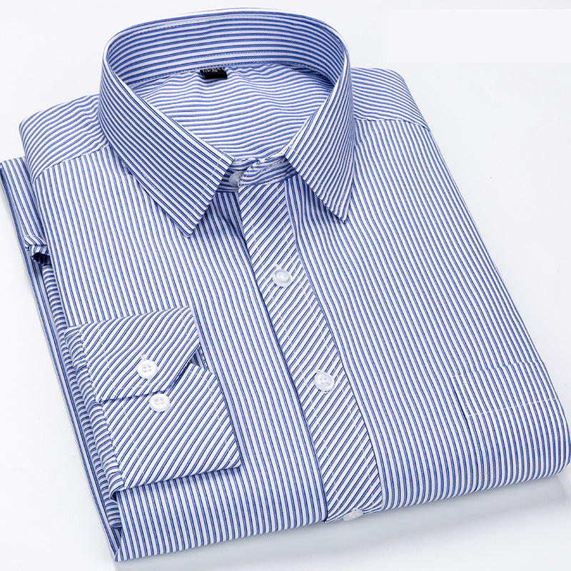 Men's Pinstripe Long-Sleeved Comfortable Shirt