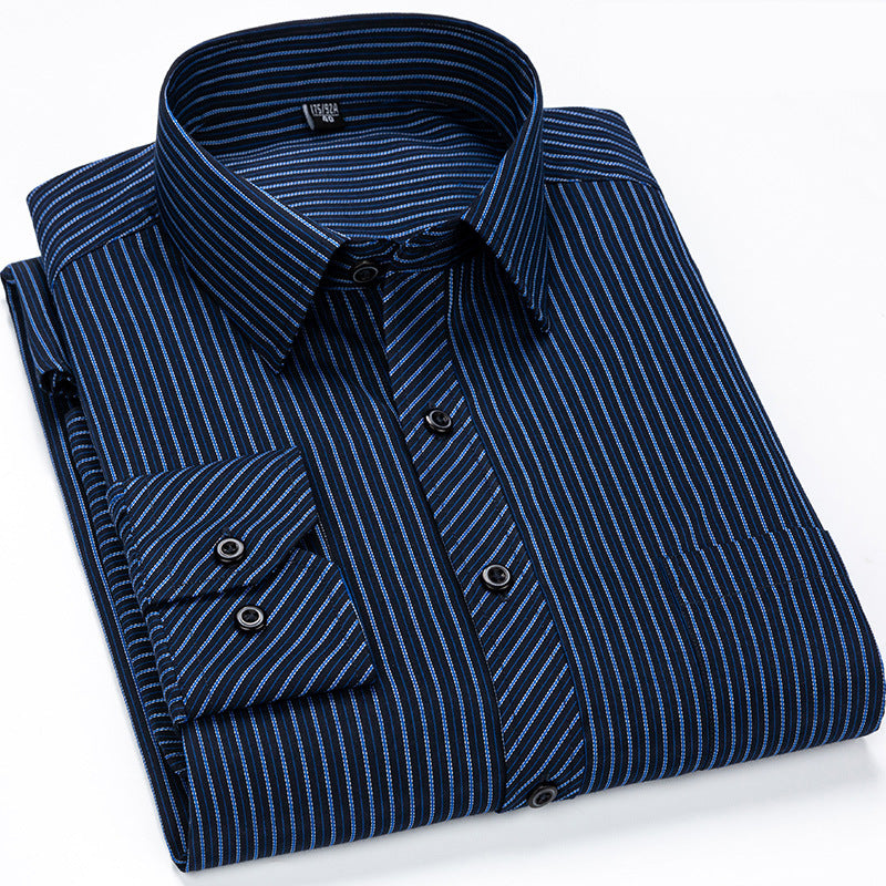 Men's Pinstripe Long-Sleeved Comfortable Shirt - WAlMYe #