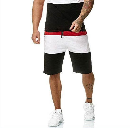 New Style Five Point Pants Men's Casual Color Matching Shorts - WAlMYe #