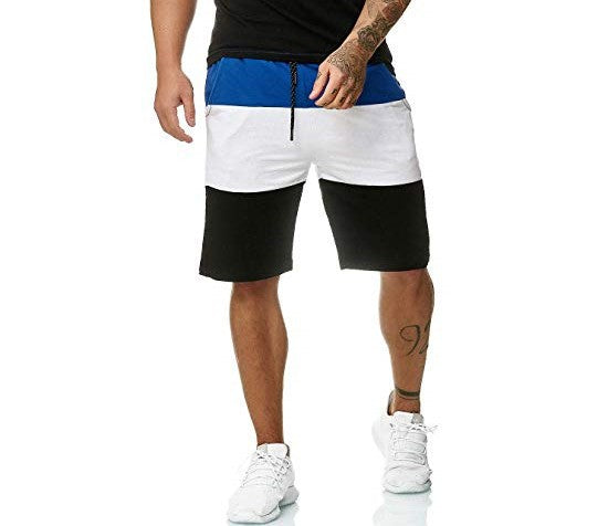 New Style Five Point Pants Men's Casual Color Matching Shorts