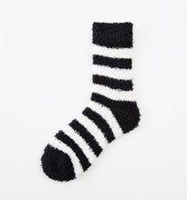 Load image into Gallery viewer, Coral Fleece Autumn And Winter Stripes In Tube Socks
