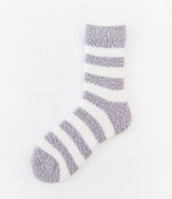 Load image into Gallery viewer, Coral Fleece Autumn And Winter Stripes In Tube Socks
