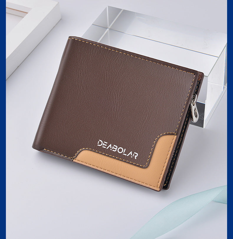 Men's Retro Personalized Soft Leather Wallet Short Wallet Multi-Card Slot Large-capacity Coin Purse - WAlMYe #