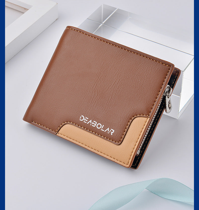 Men's Retro Personalized Soft Leather Wallet Short Wallet Multi-Card Slot Large-capacity Coin Purse - WAlMYe #