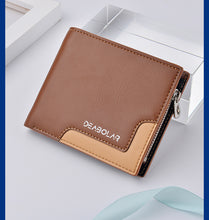 Load image into Gallery viewer, Men&#39;s Retro Personalized Soft Leather Wallet Short Wallet Multi-Card Slot Large-capacity Coin Purse
