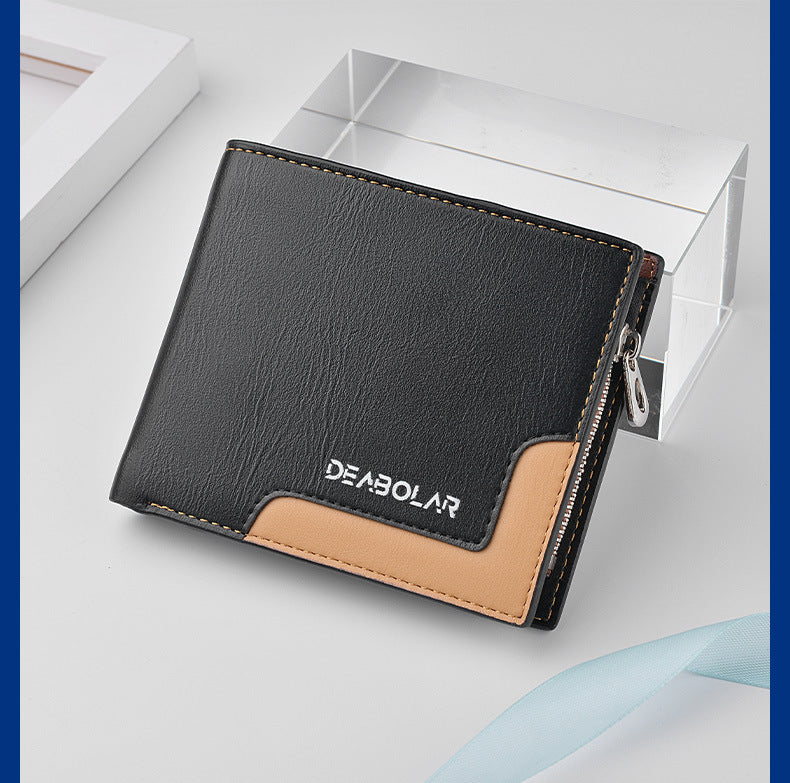 Men's Retro Personalized Soft Leather Wallet Short Wallet Multi-Card Slot Large-capacity Coin Purse - WAlMYe #