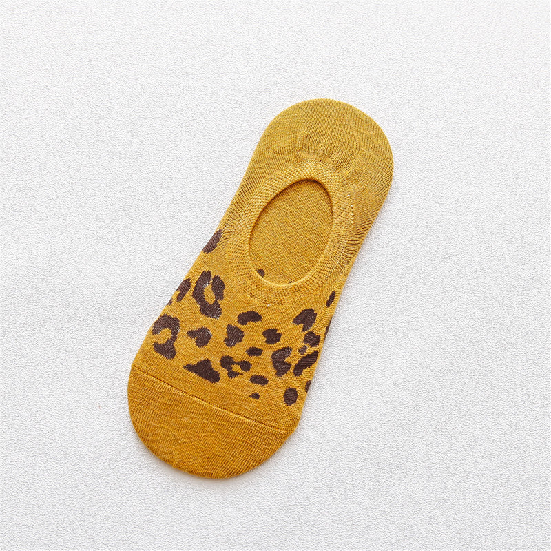 Spring And Summer Silicone Non-Slip Leopard Print Invisible Socks - WAlMYe #