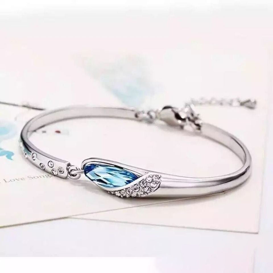 new woman fashion jewelry high quality blue crystal zircon retro simple - WAlMYe #