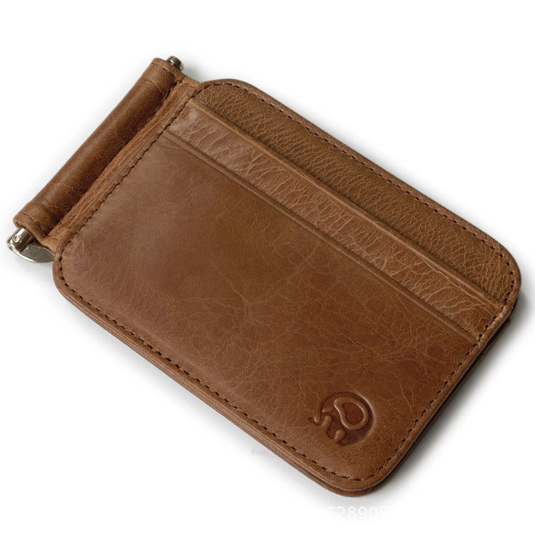 Small Round Elephant Leather Card Holder - WAlMYe #