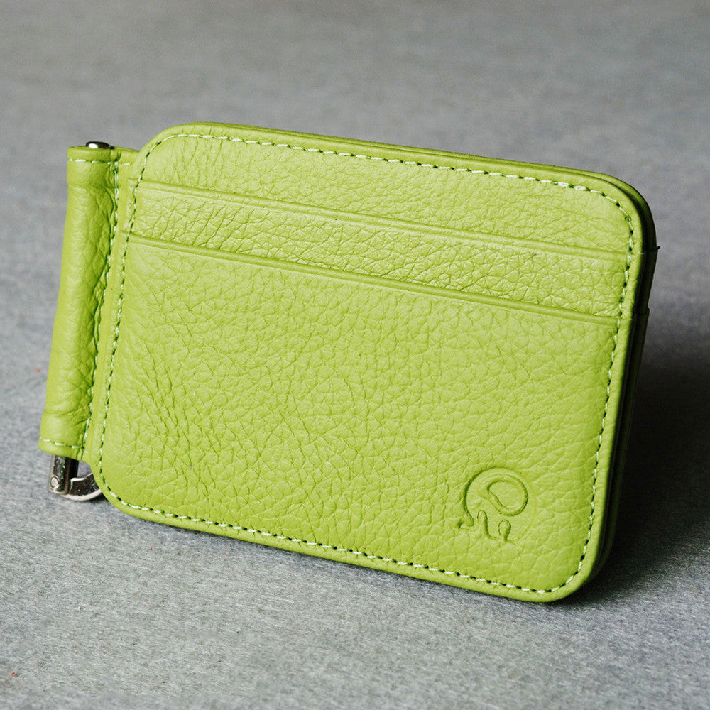 Small Round Elephant Leather Card Holder - WAlMYe #