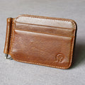 Small Round Elephant Leather Card Holder - WAlMYe #