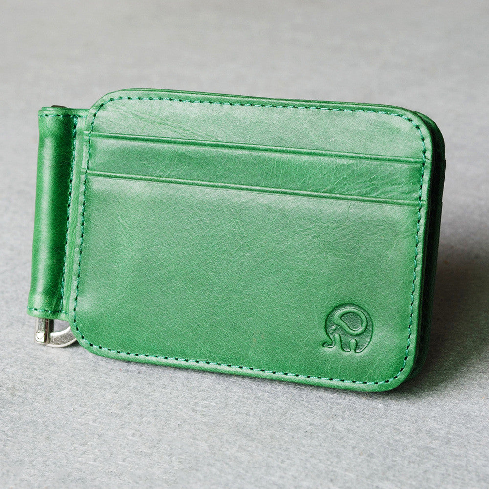 Small Round Elephant Leather Card Holder - WAlMYe #