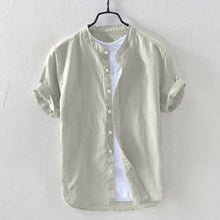 Load image into Gallery viewer, Oversized Short-Sleeved Cotton Beach Shirt
