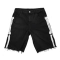 Summer Tide Brand Denim Shorts Male Raw Edge Fashion Vibrato Trend Net Red Casual Pants Washed Bone Print Pants - WAlMYe #
