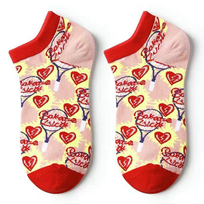 French Cat Illustration Socks Female Cute Cartoon Cat Lolita Illustration Ins Tide Socks Shallow Mouth Socks - WAlMYe #