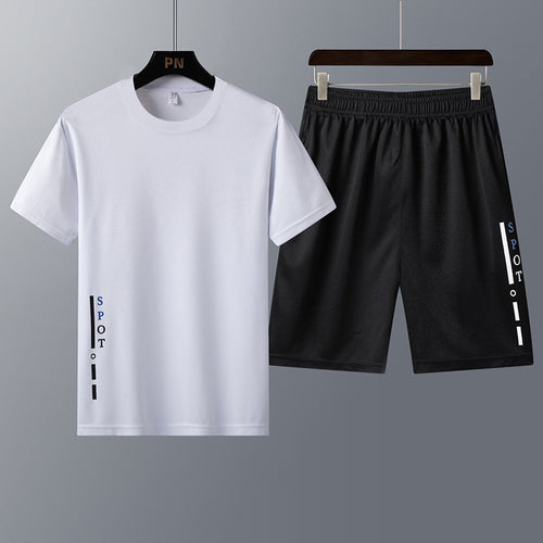 New Short-Sleeved T-Shirt Youth Trend Two-Piece Sportswear - WAlMYe #