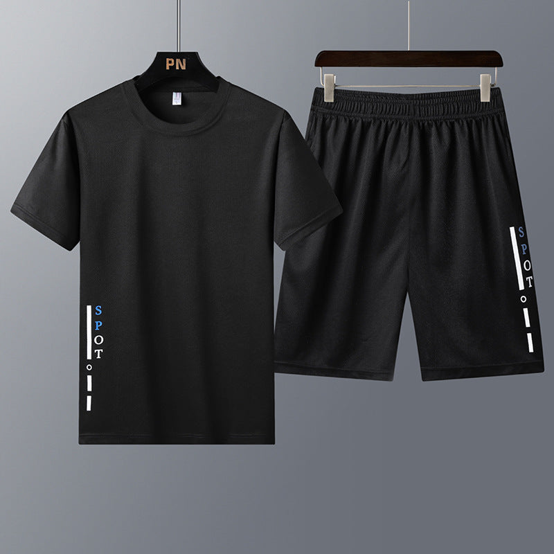 New Short-Sleeved T-Shirt Youth Trend Two-Piece Sportswear