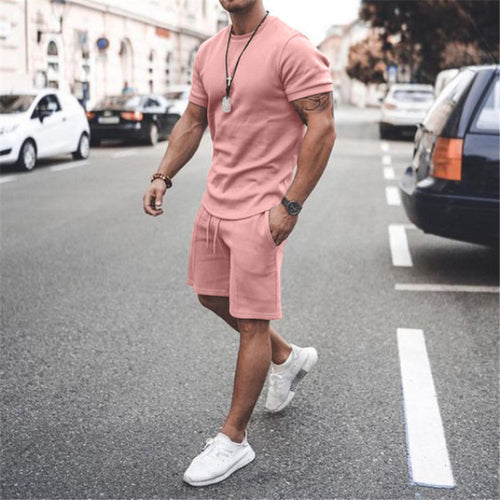 Short-Sleeved Two-Piece Sports Casual Men'S Suit - WAlMYe #