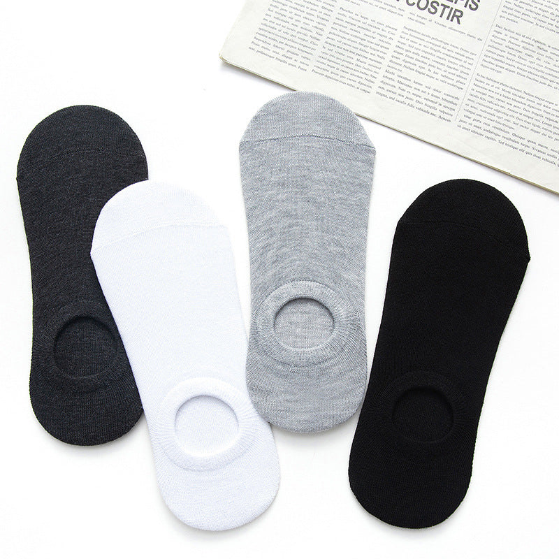 Socks Men And Women Solid Color Boat Socks Spring Invisible Socks Socks Socks Net Red Men'S Socks - WAlMYe #