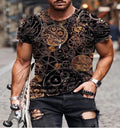 Printed Youth Collarless Sports Summer Color World Thin Short Sleeved T Shirt - WALMYE #