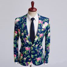 Load image into Gallery viewer, European And American Style Large Size Men&#39;s Printed Suit Jacket Korean Casual Cross-Border Amazon Jacket Spring And Autumn Models With A Buckle
