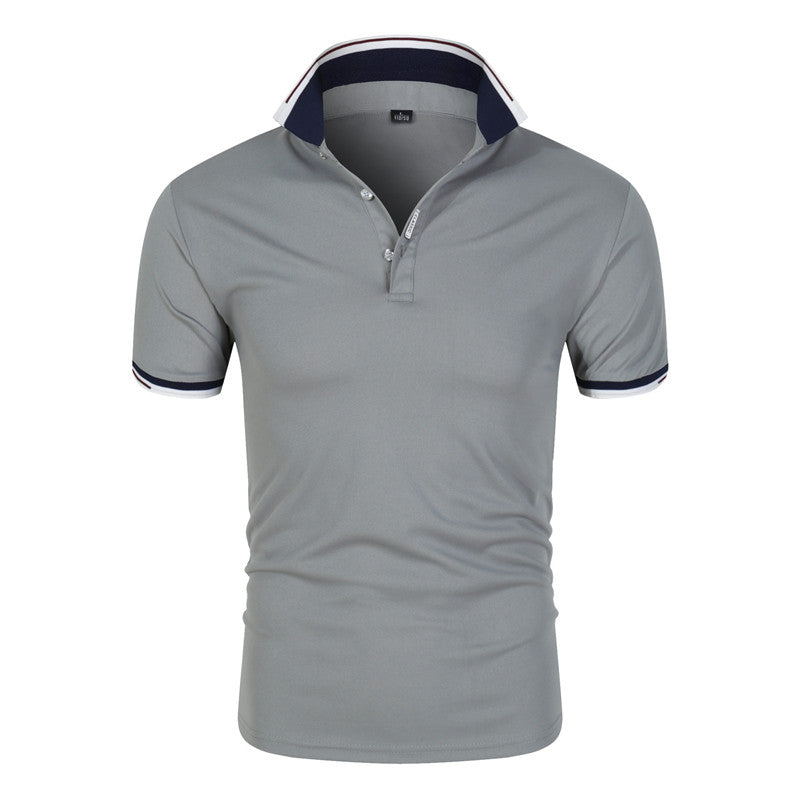 Men's POLO Shirt Short Sleeve T-Shirt Lapel Solid Color - WAlMYe #