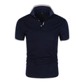 Men's POLO Shirt Short Sleeve T-Shirt Lapel Solid Color - WALMYE #