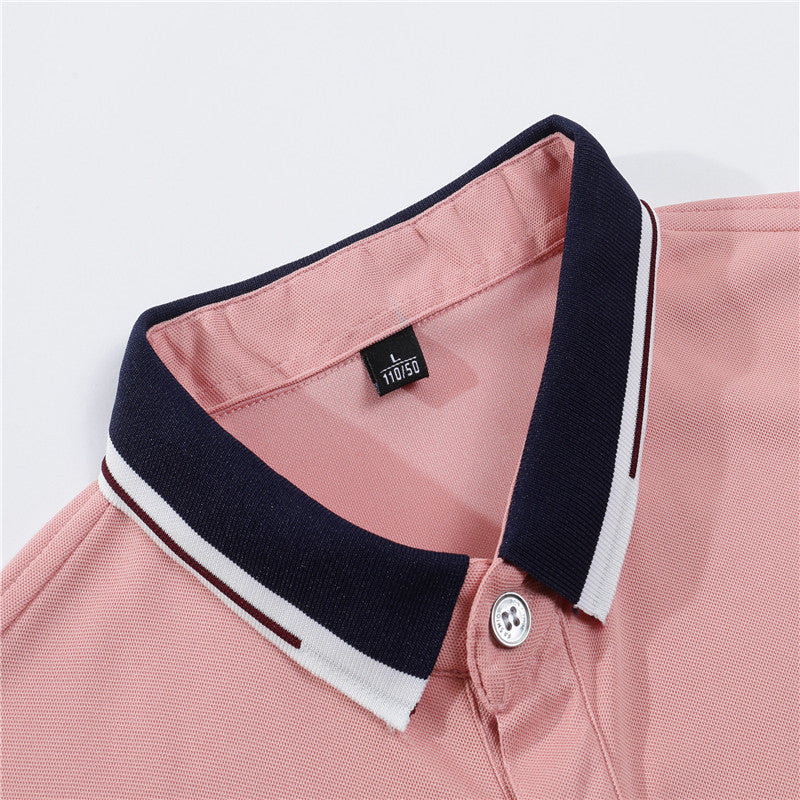 Men's POLO Shirt Short Sleeve T-Shirt Lapel Solid Color - WAlMYe #