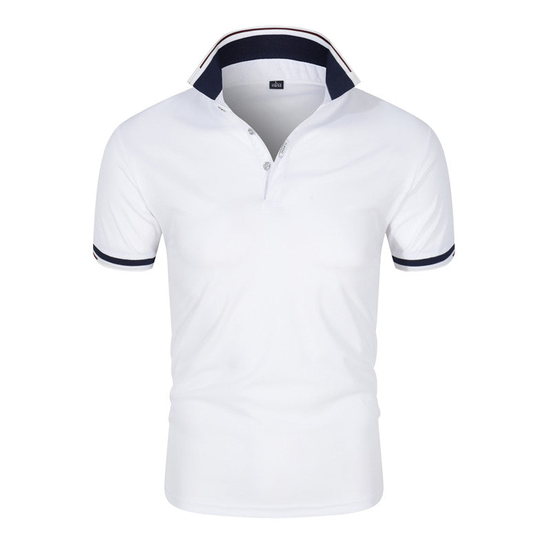 Men's POLO Shirt Short Sleeve T-Shirt Lapel Solid Color - WAlMYe #