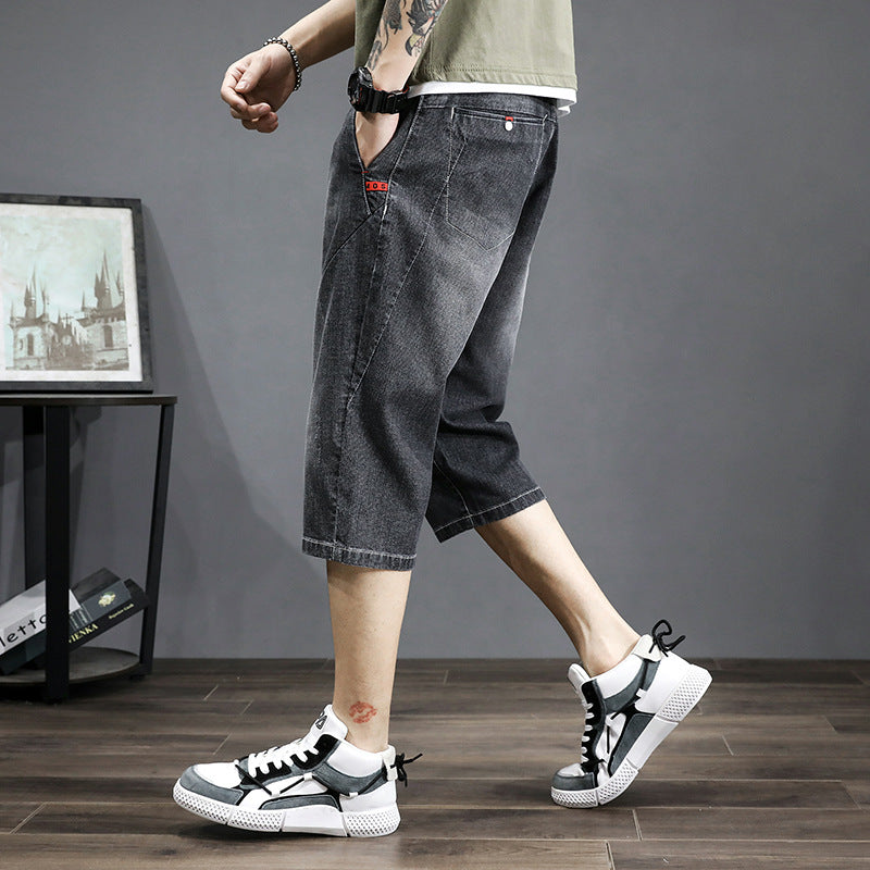 Thin Cropped Jeans Men'S Harlan Korean Style Trendy Large Size Loose - WAlMYe #
