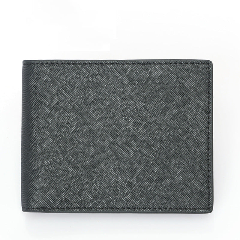 Carbon Fiber Pattern Anti-Theft Leather Men'S Wallet