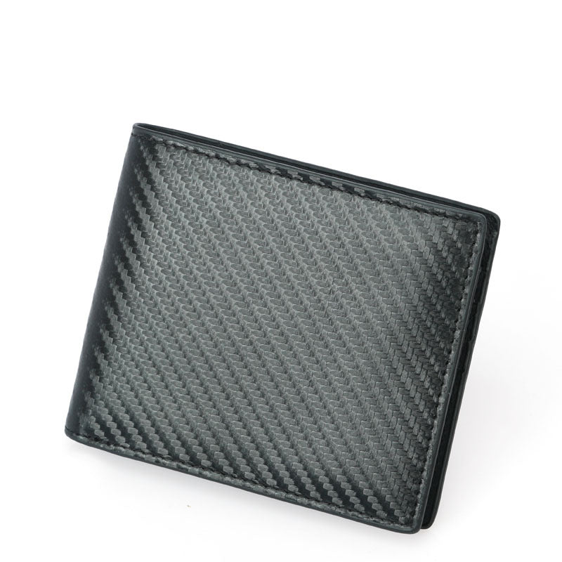 Carbon Fiber Pattern Anti-Theft Leather Men'S Wallet - WAlMYe #