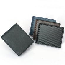 Load image into Gallery viewer, Carbon Fiber Pattern Anti-Theft Leather Men&#39;S Wallet
