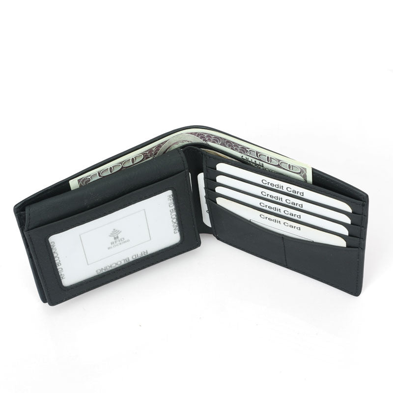 Carbon Fiber Pattern Anti-Theft Leather Men'S Wallet - WAlMYe #