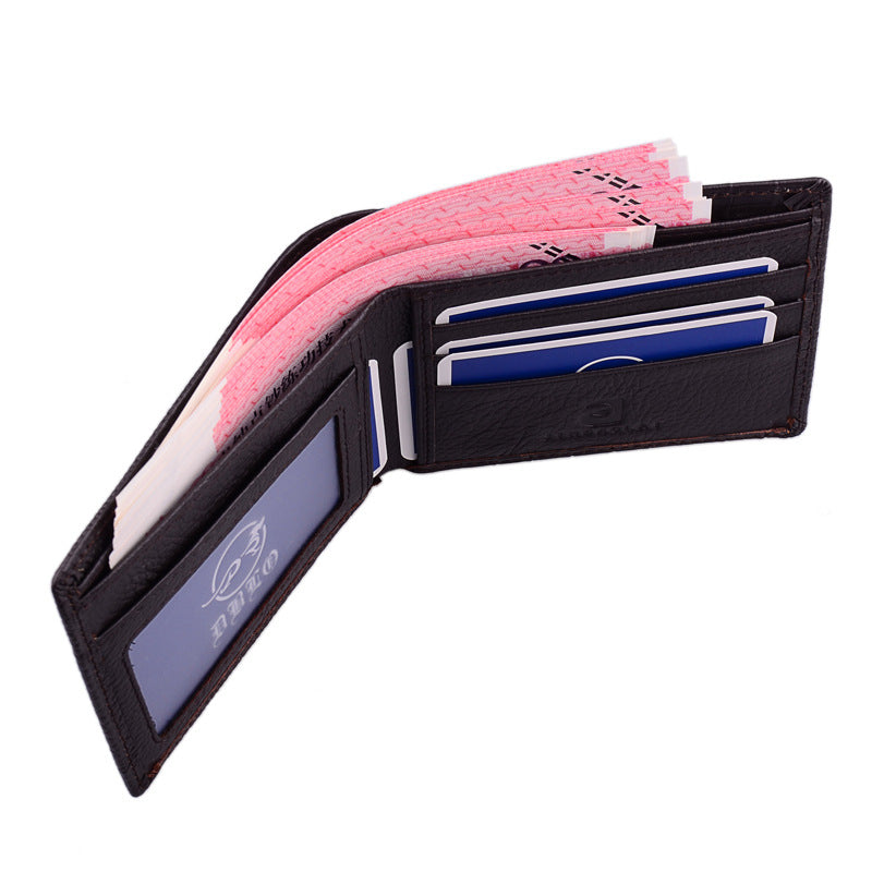 Leather Men'S Short Wallet  Head Money Clip Wallet Goods - WAlMYe #