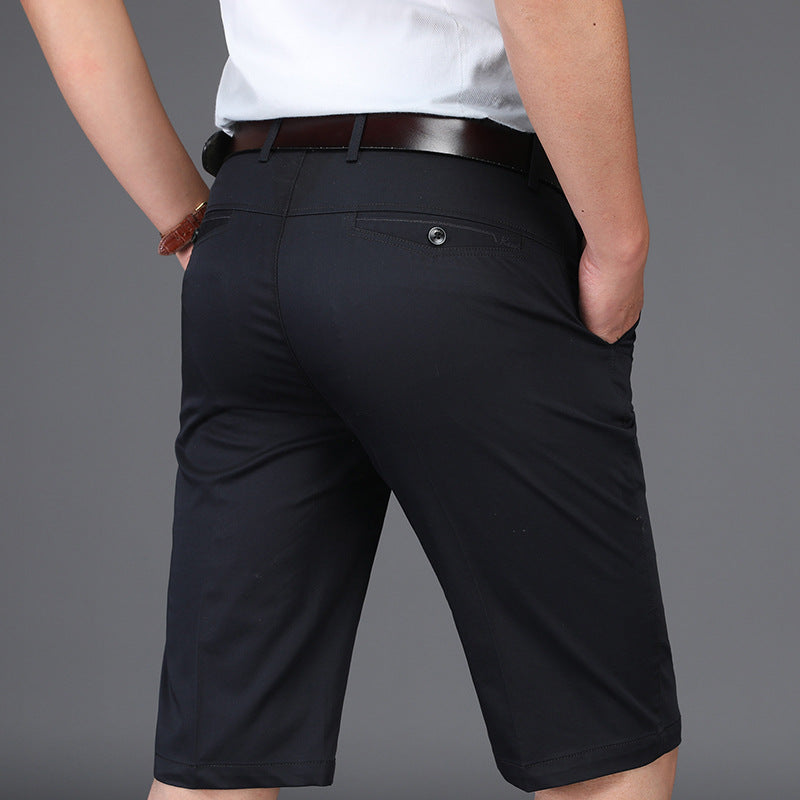 Men's Casual Pants Summer Thin Loose Straight Suit Shorts - WAlMYe #