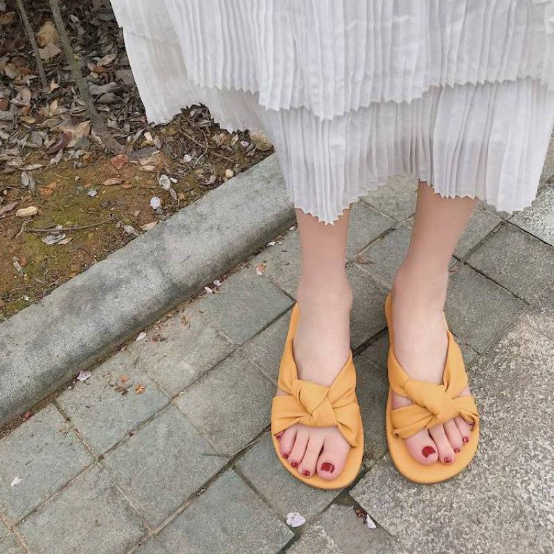 Summer Ins Net Red Fashion Slippers Beach Cross-Summer Flip-Flop Tide - WAlMYe #