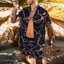 Load image into Gallery viewer, Floral Shirt Beach Two Piece Suit New Fashion Men Sets - WAlMYe #
