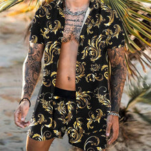 Load image into Gallery viewer, Floral Shirt Beach Two Piece Suit New Fashion Men Sets - WAlMYe #
