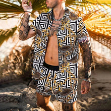 Load image into Gallery viewer, Floral Shirt Beach Two Piece Suit New Fashion Men Sets - WAlMYe #
