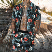 Load image into Gallery viewer, Floral Shirt Beach Two Piece Suit New Fashion Men Sets - WAlMYe #
